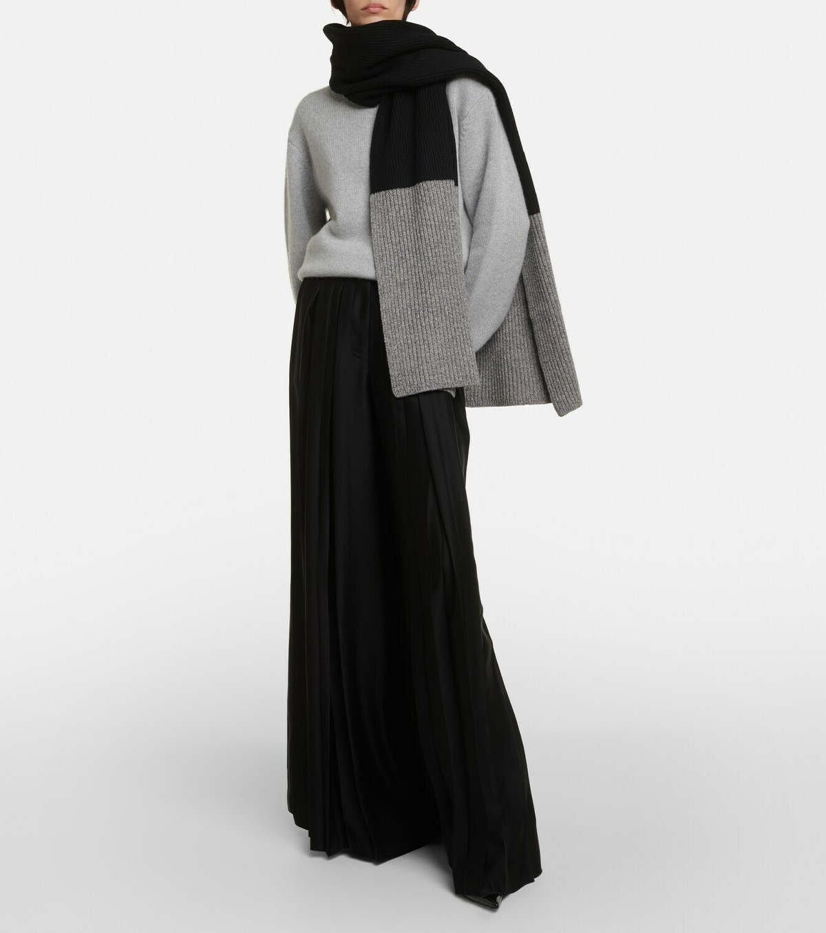 Joseph Color Block wool-blend scarf