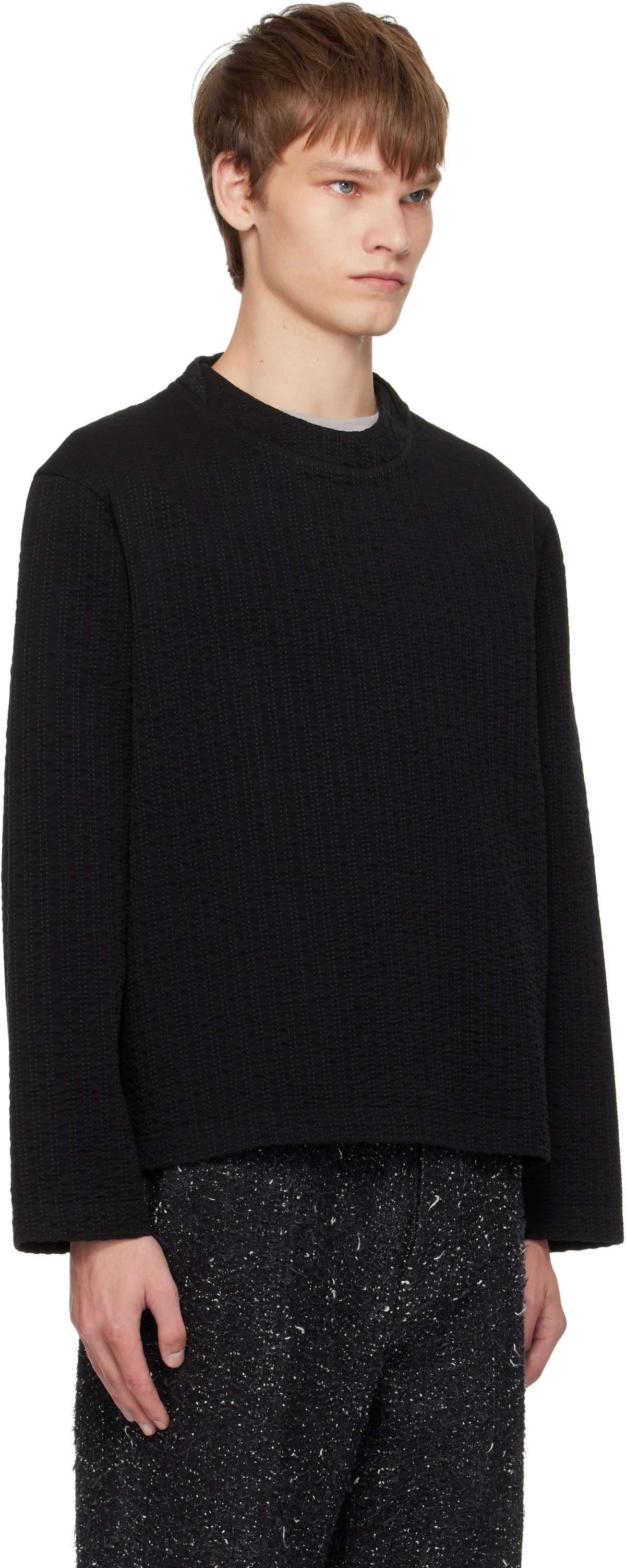 Craig Green Black Embroidered Linestitch Smock T-shirt