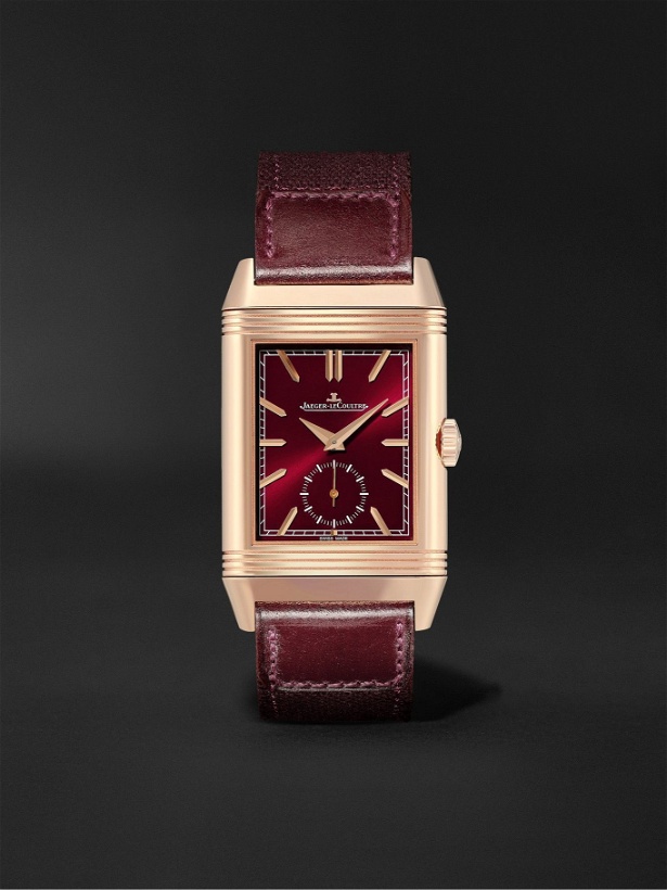 Photo: JAEGER-LECOULTRE - Casa Fagliano Reverso Tribute DuoFace Limited Edition Hand-Wound 28.3mm 18-Karat Rose Gold and Leather Watch, Ref. No. Q398256J