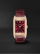 JAEGER-LECOULTRE - Casa Fagliano Reverso Tribute DuoFace Limited Edition Hand-Wound 28.3mm 18-Karat Rose Gold and Leather Watch, Ref. No. Q398256J