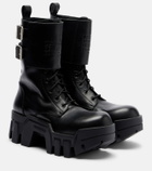 Balenciaga Bulldozer 25 leather platform combat boots