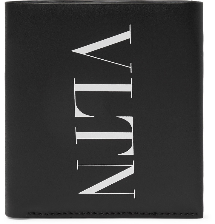 Photo: Valentino - Valentino Garavani Logo-Print Leather Billfold Wallet - Black