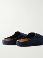 The Row - Hugo Suede Mules - Blue