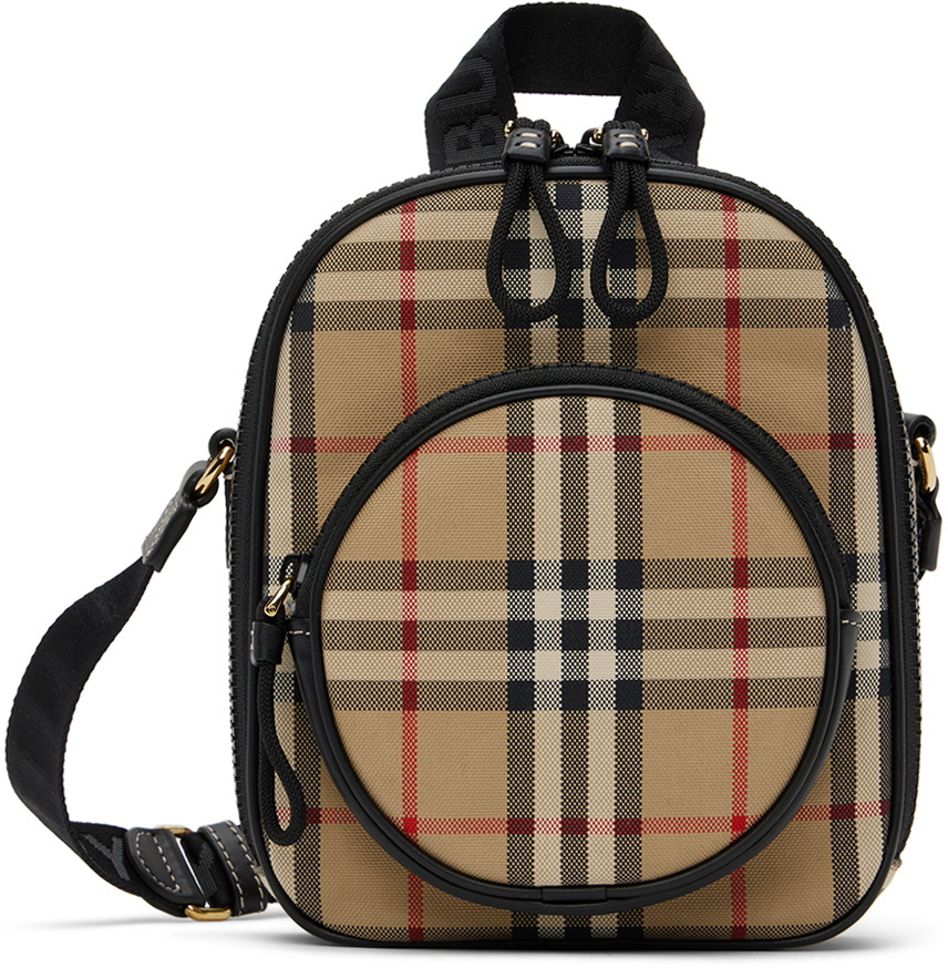 Burberry Kids Beige Check Crossbody Bag Burberry