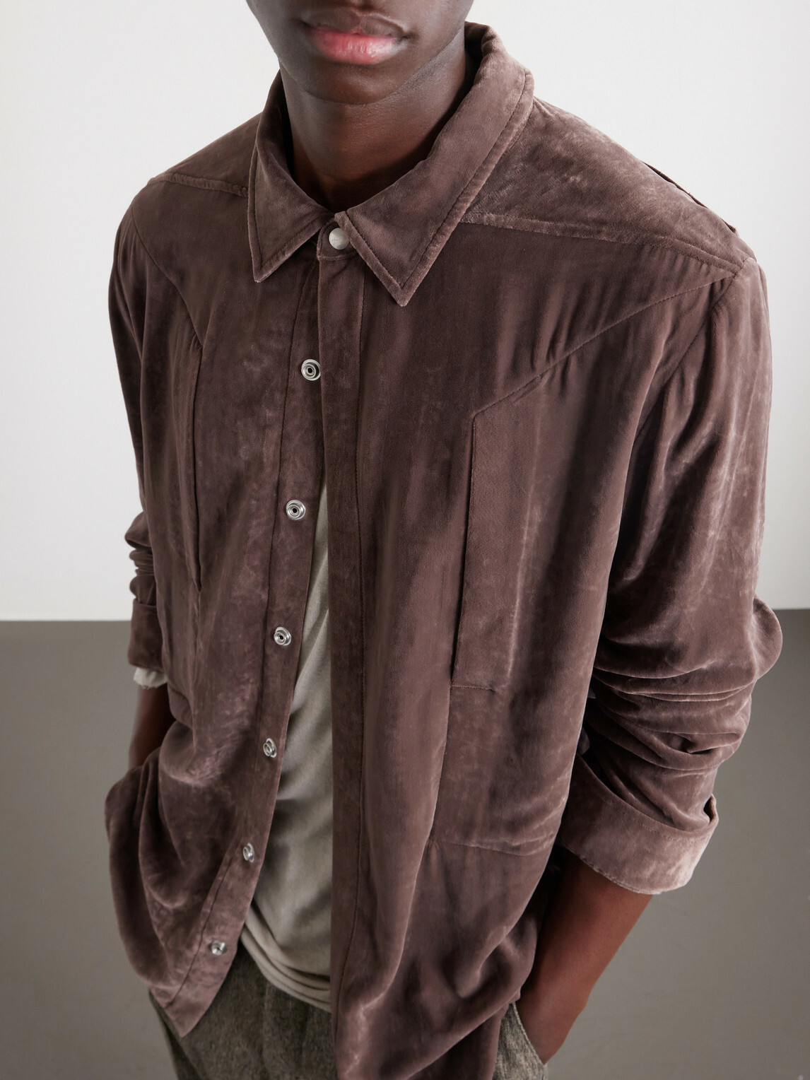 Rick Owens - Fogpocket Velour Jacket - Purple