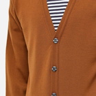 John Smedley Men's Merino Cardigan in Ginger