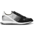 Rick Owens - New Vintage Runner Dégradé Suede and Leather Sneakers - Black