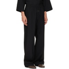 Fear of God Black Cotton Wool Oxford Wide Leg Drawstring Trousers