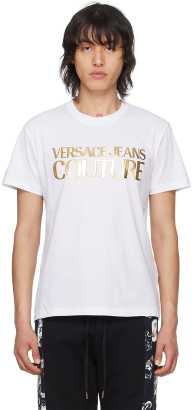 Photo: Versace Jeans Couture White Glittered T-Shirt