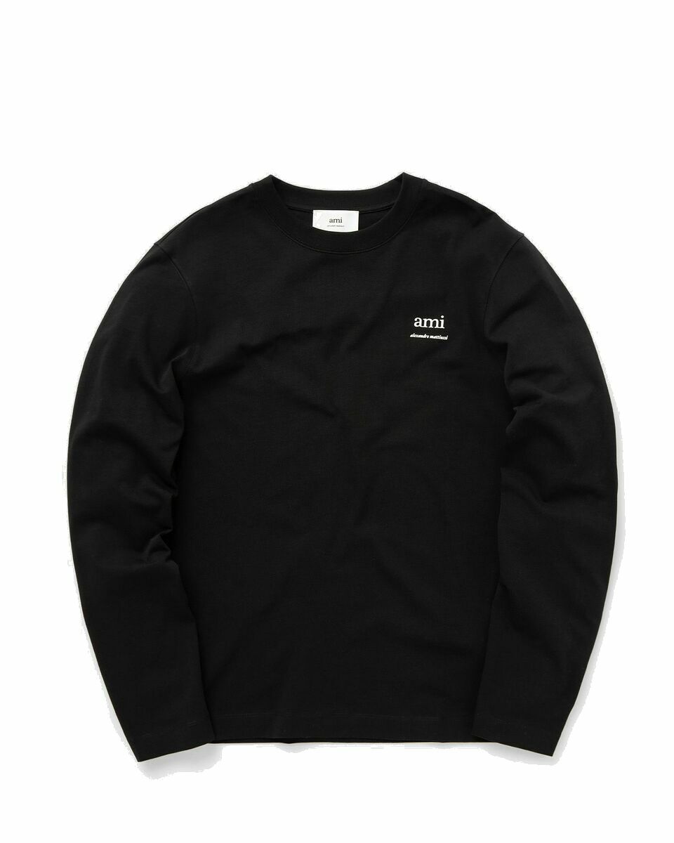 Photo: Ami Paris Tee Ami Am Black - Mens - Longsleeves