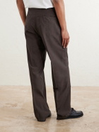 3sixteen - Safari Straight-Leg Cotton-Poplin Trousers - Brown