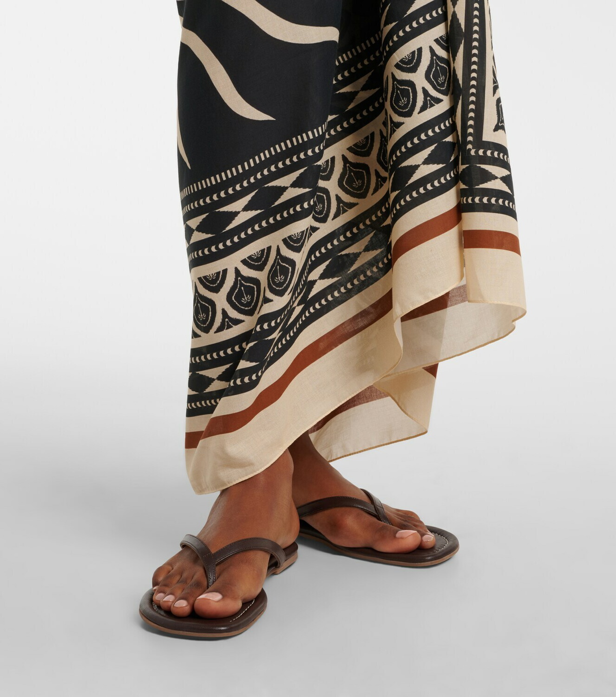 Johanna Ortiz Printed cotton beach cover-up