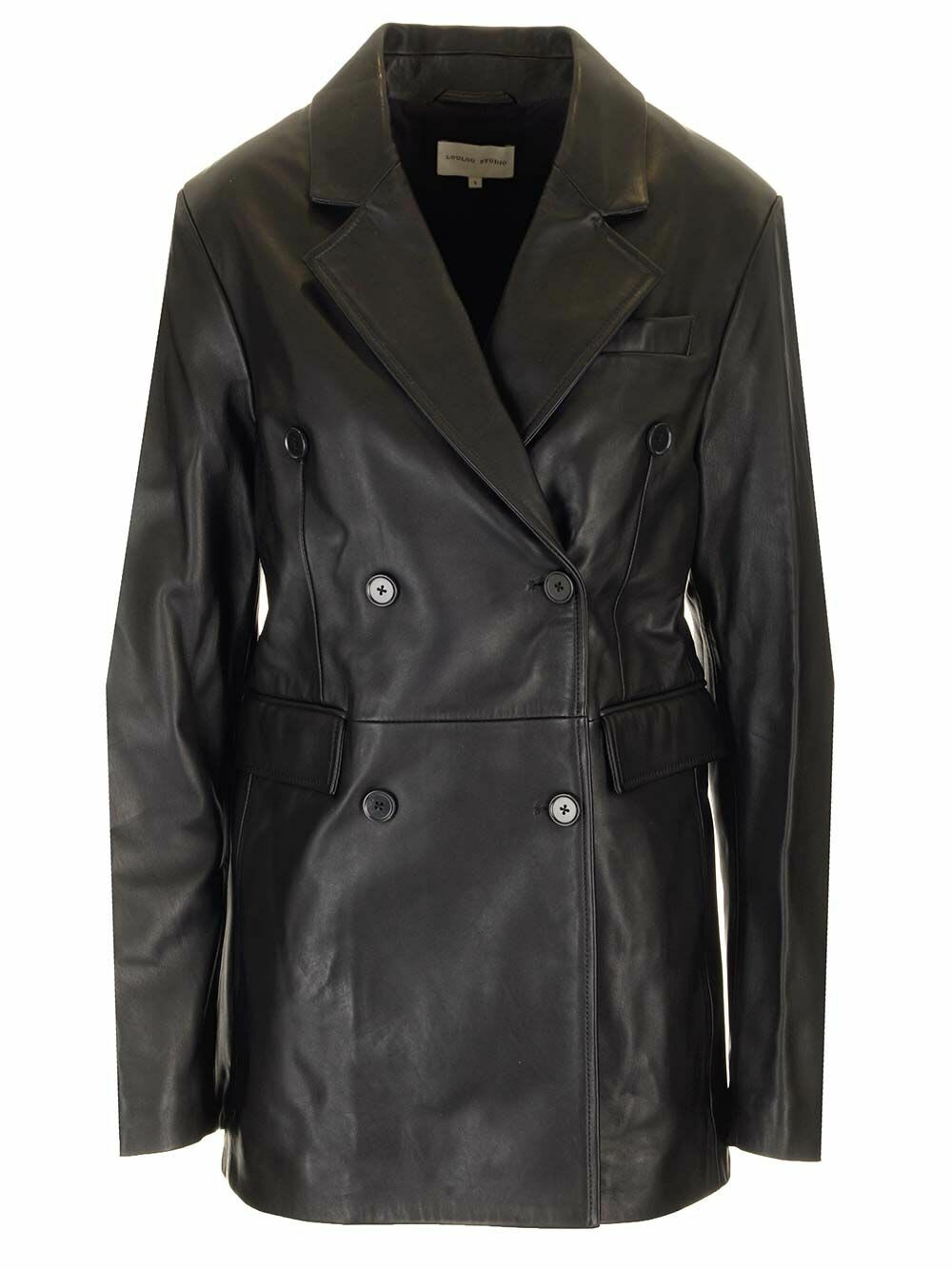 Loulou Studio Black SULAT Leather Jacket Loulou Studio