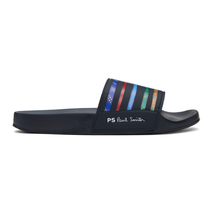 Photo: PS by Paul Smith Multicolor Striped Summit Slides