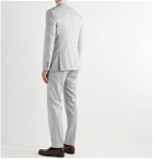 Hugo Boss - Hutson Slim-Fit Wool, Linen and Silk-Blend Suit - Gray
