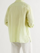 LORO PIANA - Andre Linen Half-Placket Shirt - Yellow