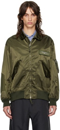 Comme des Garçons Homme Khaki Zip Bomber Jacket