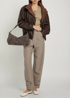 Lemaire Belted Barrel-leg Woven Trousers Taupe