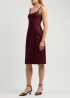 Clea Arlet Stretch-cotton Dress Dark Red