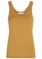 Lemaire Ribbed Cotton Tank top Camel
