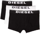 Diesel Three-Pack Black & White UMBX-DAMIENTHREEP Boxers