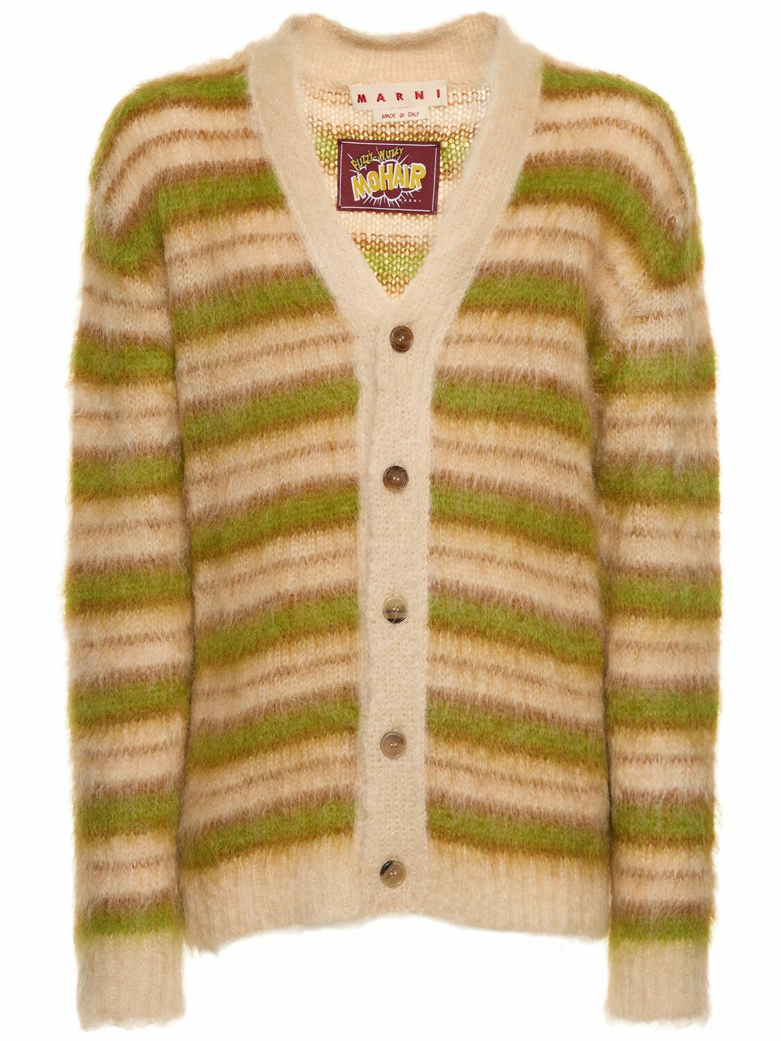 MARNI - Iconic Mohair Blend Knit Cardigan Marni