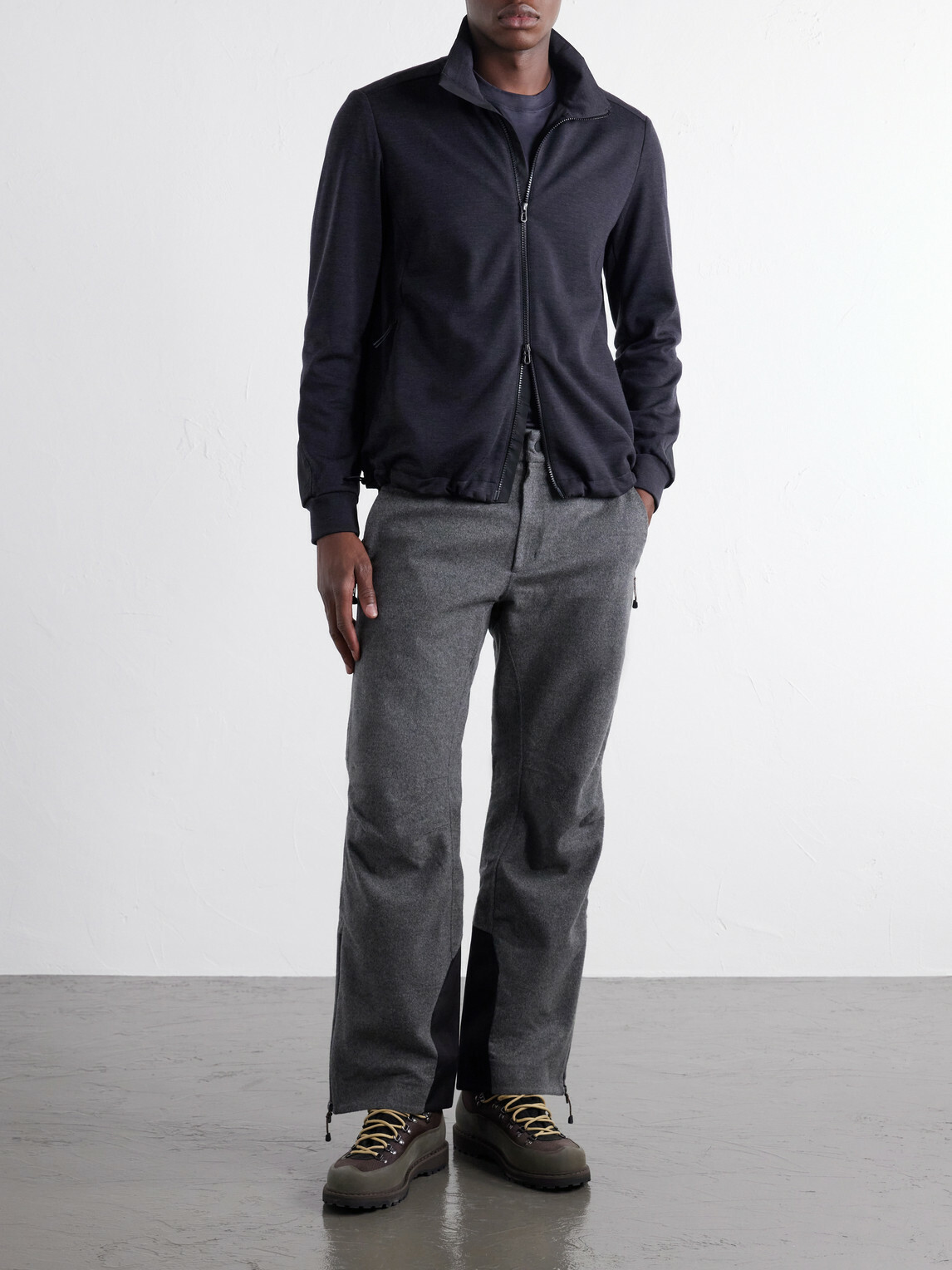 SEASE - Explorer Wool-Blend Zip-Up Ski Mid-Layer - Gray