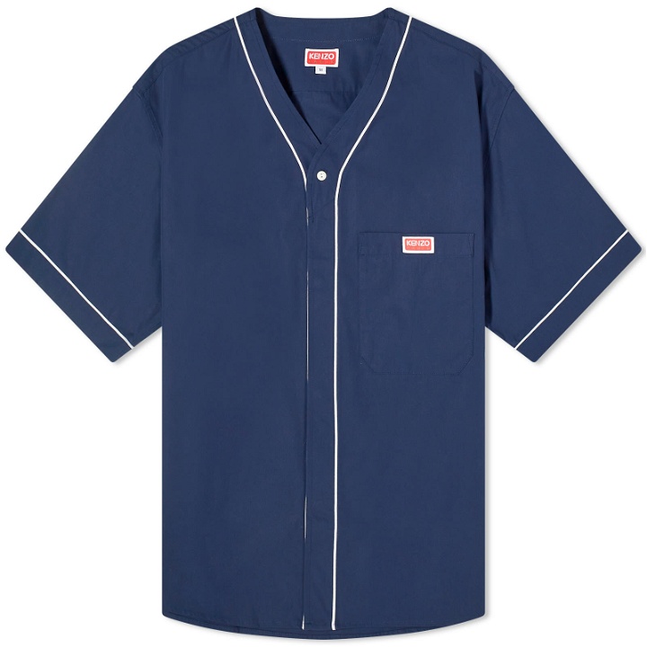 Photo: Kenzo Men's Baseball Shirt in Midnight Blue