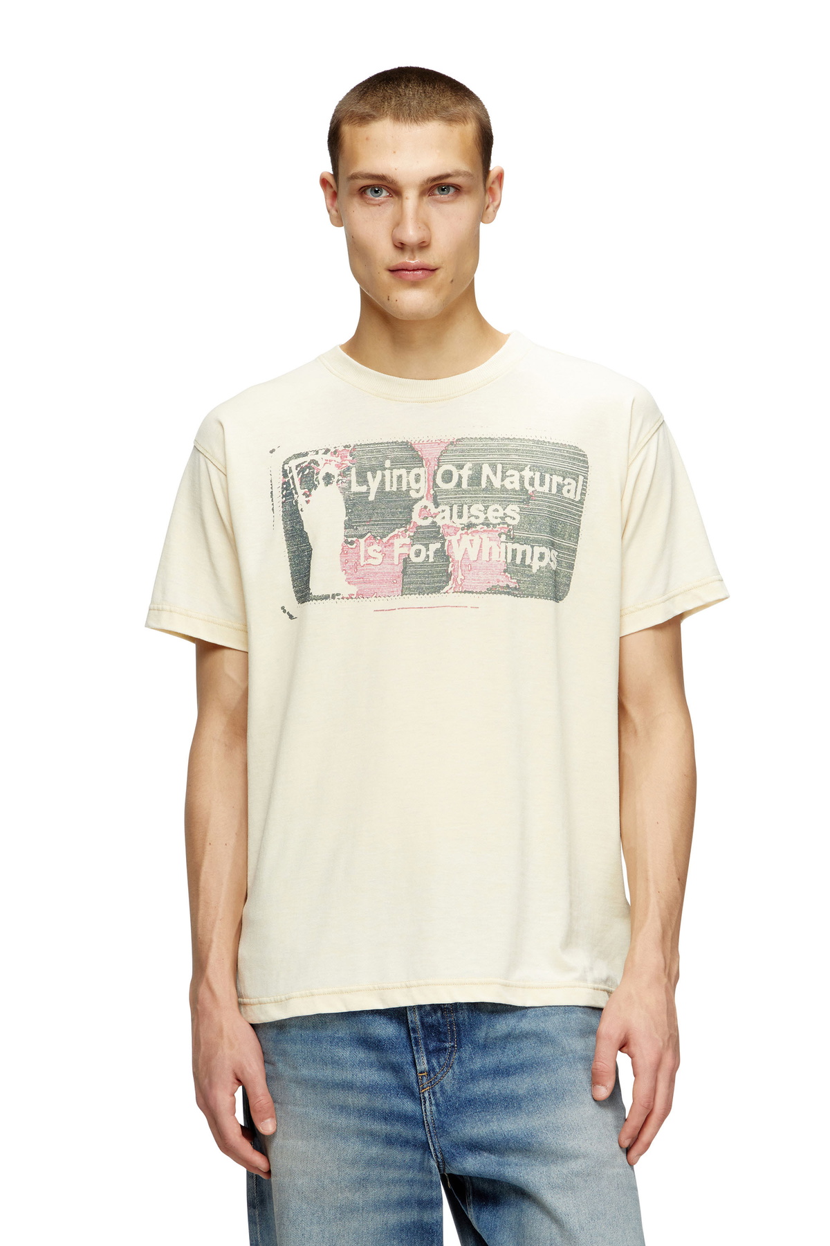 Diesel Faded tank top with puffy Oval D - T-Shirts Mens in