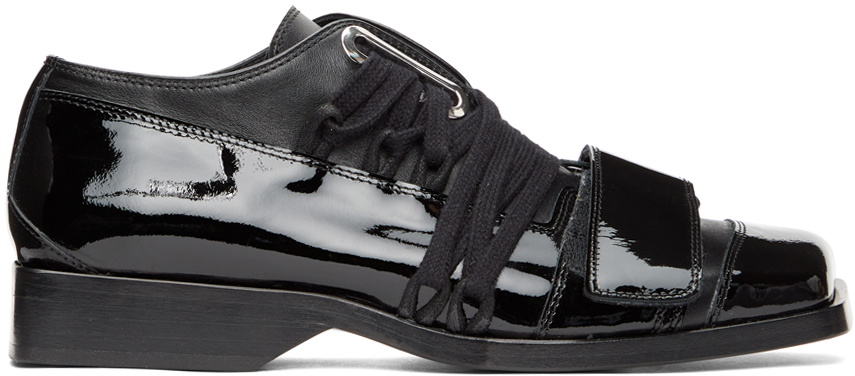 Georges Wendell Black Patent GW Formal Derbys