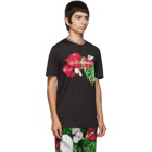 Dolce and Gabbana Black Anthurium T-Shirt