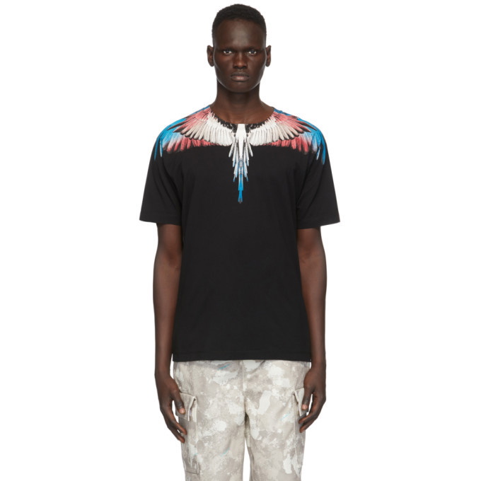 Photo: Marcelo Burlon County of Milan Black and Burgundy Wings T-Shirt