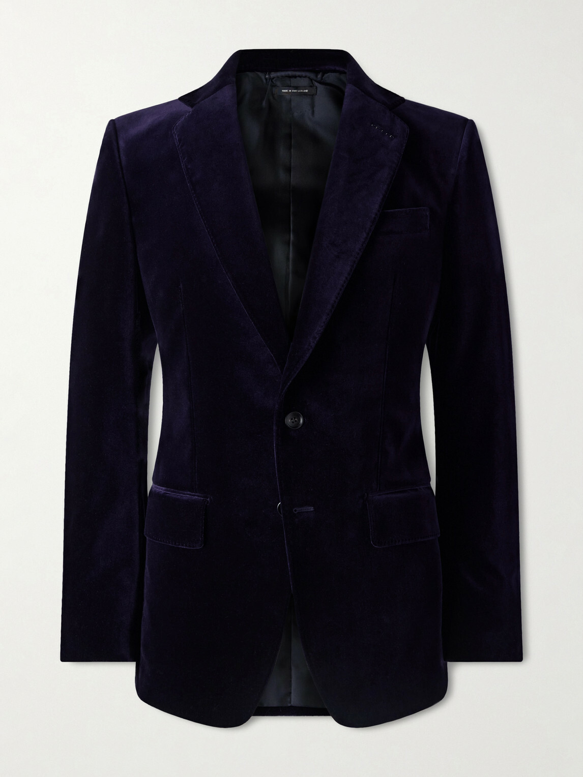 TOM FORD - Atticus Slim-Fit Cotton-Blend Velvet Blazer - Purple