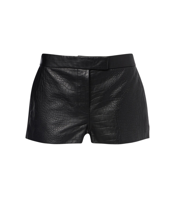 Photo: Alex Perry Croc-effect leather shorts