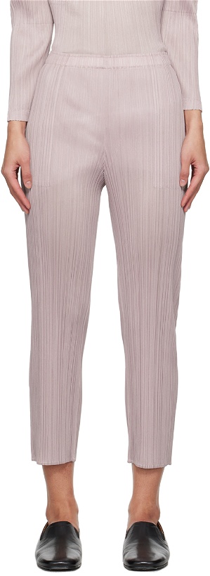 Photo: PLEATS PLEASE ISSEY MIYAKE Pink Monthly Colors January Trousers