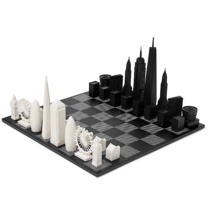 Photo: Skyline Chess - London vs New York Acrylic and Wood Chess Set - Black