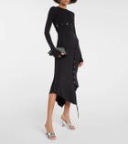Amina Muaddi Superamini Yigit embellished satin clutch