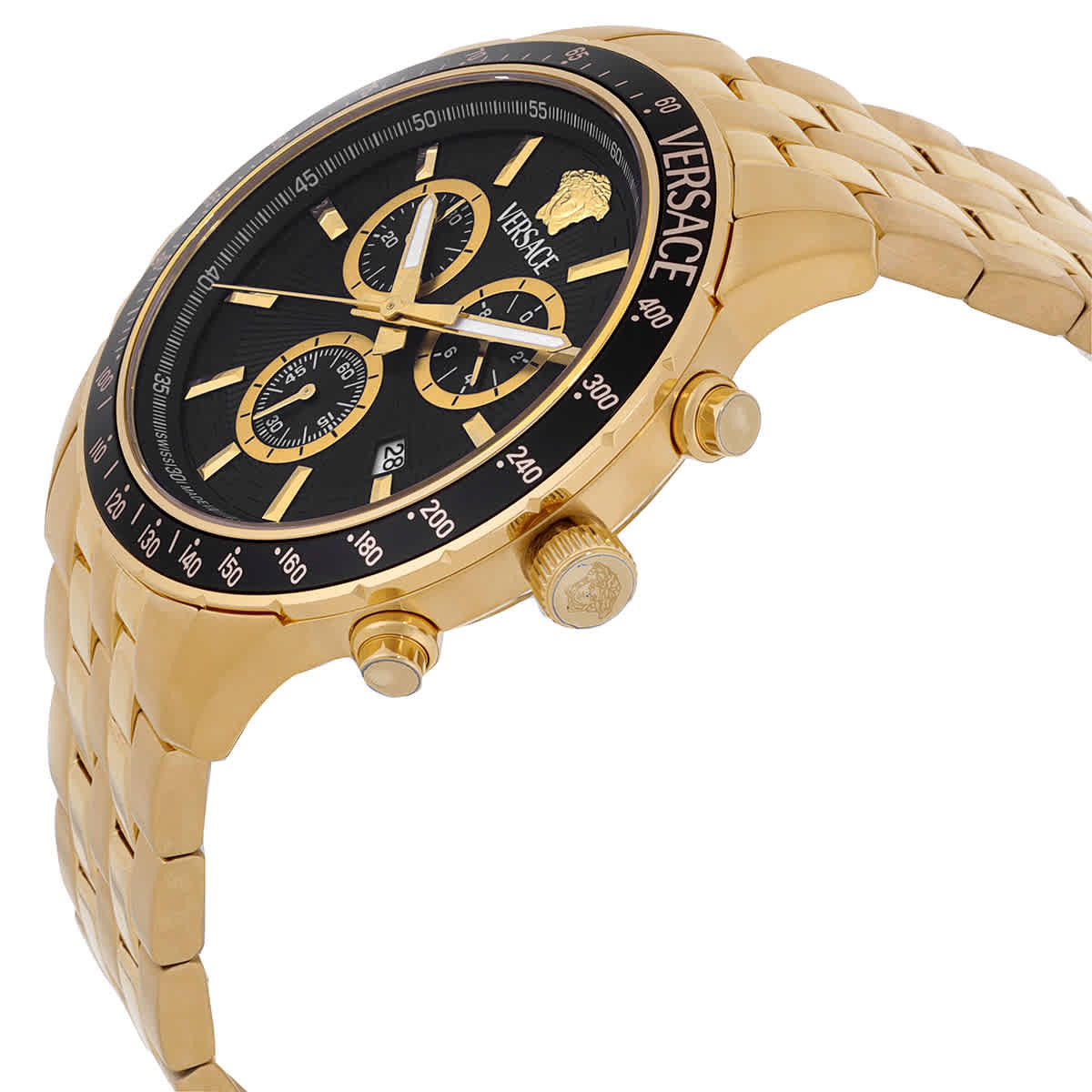 Versace Sport Chrono Quartz Black Dial Mens Watch VEZCA0724