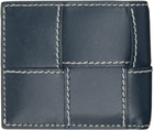 Bottega Veneta Navy Cassette Bi-Fold Wallet