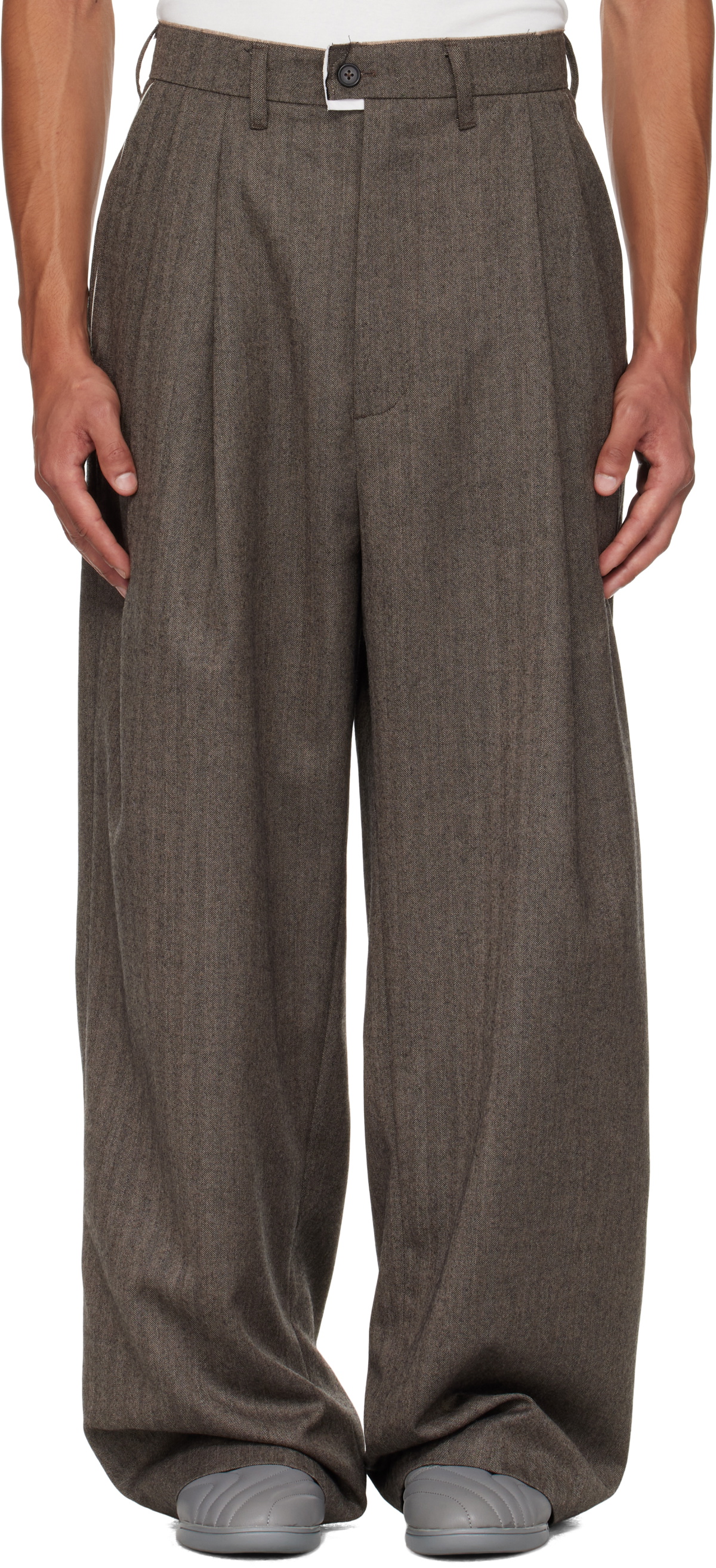 Camiel Fortgens Brown Suit Trousers