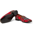 Gucci - Gallipoli Appliquéd Tartan Tweed Loafers - Men - Red