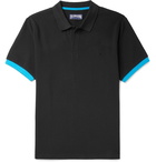 Vilebrequin - Palatin Slim-Fit Contrast-Trimmed Cotton-Piqué Polo Shirt - Black