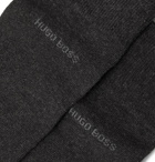 Hugo Boss - Two-Pack Stretch Cotton-Blend Socks - Black