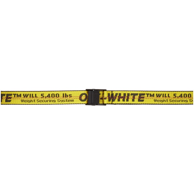 Photo: Off-White Yellow Mini Classic Industrial Belt