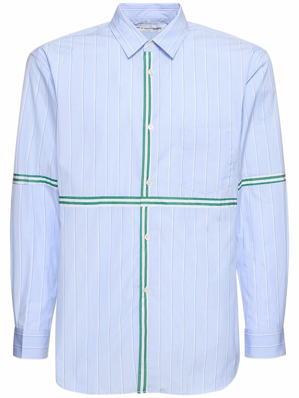 Photo: COMME DES GARÇONS SHIRT - Striped Cotton Poplin Shirt