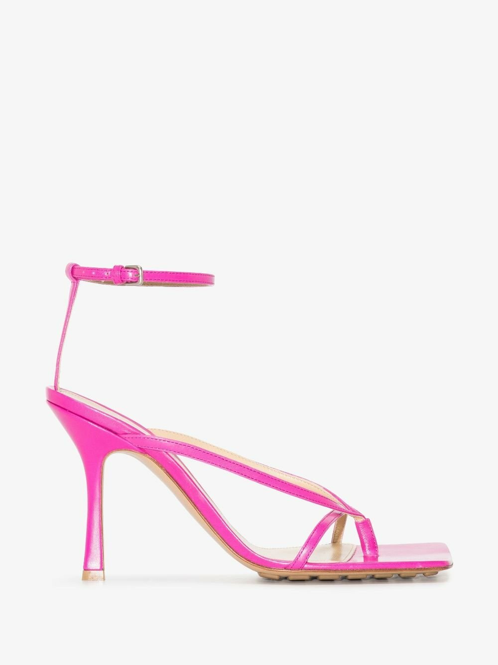 Bottega Veneta Pink Stretch 110 Leather Sandals Bottega Veneta