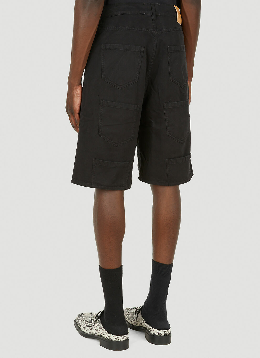 Lourdes Logo Print Cargo Shorts