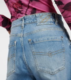 Blumarine High-rise bow-detail straight jeans