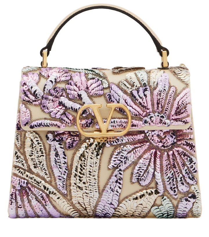 Photo: Valentino Garavani VSling Mini sequined satin top-handle bag