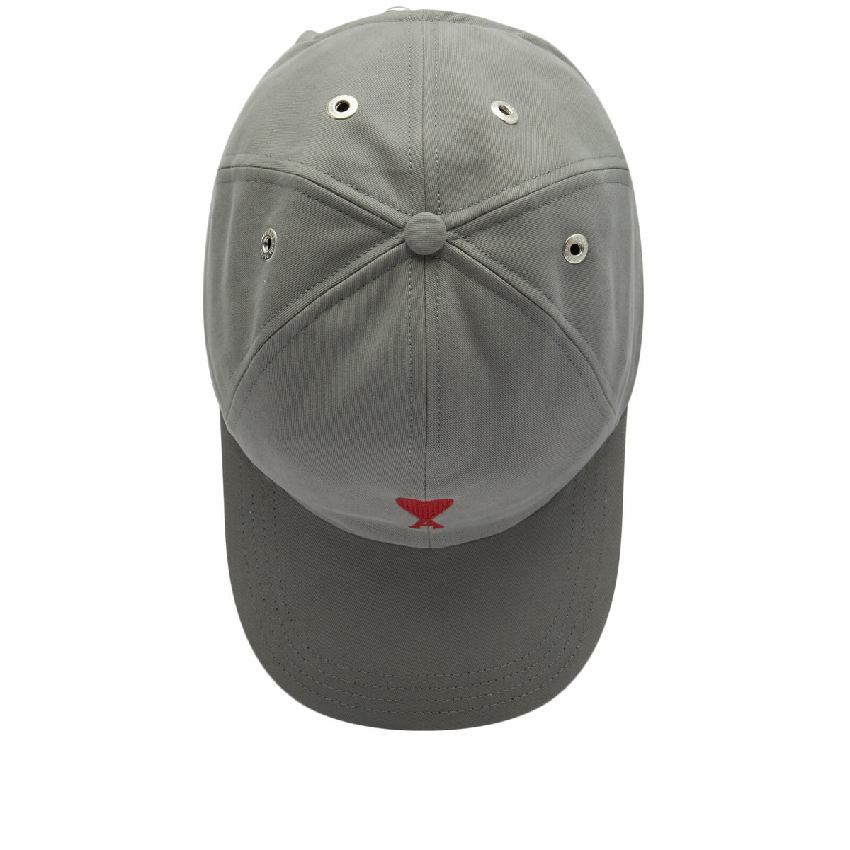 AMI PARIS SMALL A CANVAS CAP グレー AMI Paris Men's Small A Canvas Cap in Mineral Grey AMI